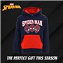 Spiderman Sweat à Capuche pour Garçons, Sweatshirt Textile Doux, Sweat Cadeau pour Enfants, Taille 4 Ans | Bleu Foncé