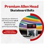 CRYPTRIDER Lot de 8 boulons galvanisés à tête hexagonale de 25 mm pour planche à skate.