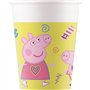 Procos FSC® Mix 93471 Lot de 8 gobelets jetables en papier pour fête d'anniversaire d'enfant Motif Peppa Pig Capacité max. 200 m