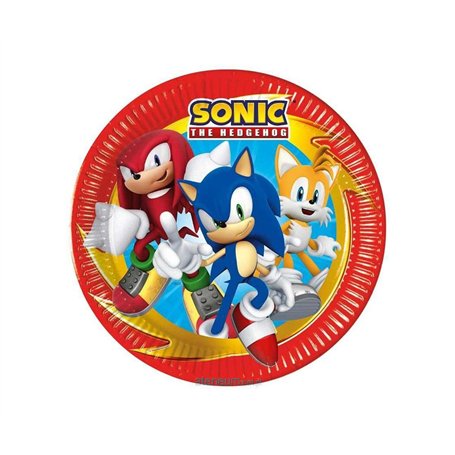Procos Sonic The Hedgehog Lot de 8 assiettes 23 cm