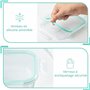 Winter Shore Boites Alimentaires Hermétiques avec Couvercles 630ml (10 pcs)- Récipients Meal Prep Verre Borosilicaté Sans BPA po