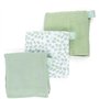 Lot de 3 langes - DOOMOO - Gaze de coton biologique - Certifié oeko-Tex - Vert