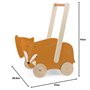 Trixie - Chariot de marche à pousser en bois certifié FSC pour enfant à parir de 18 mois - Mr. Fox (Renard)