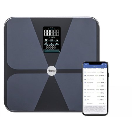 Haepi - Pèse-Personne Connecté Bluetooth - Analyse 15 Données (BMI