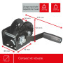 Toolland Treuil portable, treuil remorque bateau, palan manuel à câble avec manivelle, capacité de charge max. 250 kg, rapport d