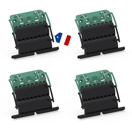 Ensemble de 4 attaches verrou ZF Clicksur H875E pour tablier de volet roulant - Fixation sécurisée pour volets roulants - Verrou