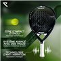 RYZE Raquette de Padel 100% Fibre de Carbone - Puissance + Contrôle Maximum - Padel Raquette avec EVA Pro Flex - Structure Légèr