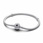 PANDORA Moments 593584C01-17 Bracelet à maille serpent avec fermoir étoile polaire en argent sterling et oxyde de zirconium Comp