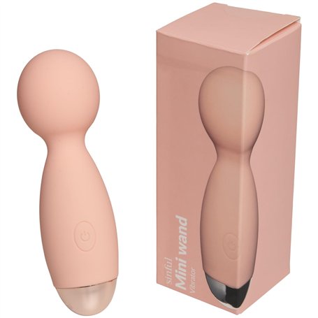 Sinful Peach Mini Wand Vibromasseur - Mini Magic Wand vibrante avec 7 vibrations et 3 vitesses - Mini vibromasseurs Feminin Clit