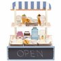 mamabrum Magasin en Bois pour Enfants, Pliable, café pour Enfants et pâtisserie avec Accessoires Inclus (crème glacée, Biscuits,