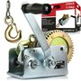 Treuil Palan Manuel à Manivelle 1136 kg 2500 lb | Câble en acier 10 m | 2 vitesses | Crochet de fermeture | Mécanisme de sécurit