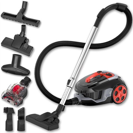 Lehmann Aspirateur cyclonique sans Sac Typhoon 4000 Watt | avec Jeu d'accessoires | Aspirateur Puissant avec Jeu de Buses | Filt