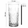 Glasmark Krosno Lot De 6 Verres à Eau Boire En Verre Highball Verres à Cocktail De Forme Classique Résistants Au Lave-Vaisselle 