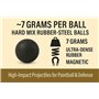 100 x Hard Mix Rubber Steel Balls for Home and Self Defense Pistols in .68 Cal. Billes Caoutchouc-Acier de Calibre 68