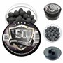 50 pcs Rubber-Steel Balls in 50 Caliber Hard Mix Rubber Steel Balls Paintballs Reballs Resuable Projectiles Powerballs for Self