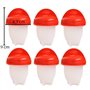 Retoo Chaudière à œufs pour 6 œufs sans coquille antiadhésive pour 6 œufs sans coquille, Accessoires de chaudière à œufs de cuis
