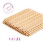 LALILL Bâtonnets en Bois 100 Pièces - Pousse Cuticules - Bâtonnets en Bois Orange pour Manucure, Pédicure - Bâtonnets Manucure s