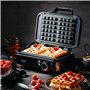 ADLER EUROPE Mini Gaufrier 2000W – Gaufrier Compact avec Revêtement Antiadhésif – Température Réglable – Gauffre Prépare 2 Grand
