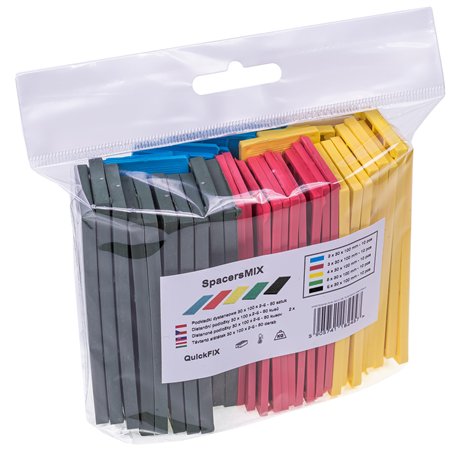 INTAKO - Cale Plastique de Reglage - Jeu de Cale Fenetre 50 Pièces - 30 x 100 mm - Cales en Plastique Pour Terrasse Bois