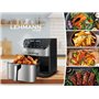 Lehmann Friteuse à air chaud XXL 1800 W, friteuse sans huile 8L avec jusqu'à 10 programmes, Air Fryer avec écran tactile LED num