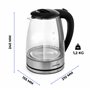 bouilloire électrique en verre avec rétro-éclairage LED