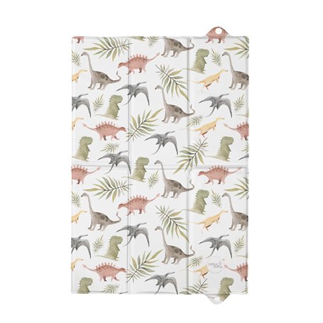 Matelas à langer pliable et portable 40 x 60 cm – Dinosaures colorés | Imperméable | Facile à transporter