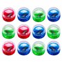 D.RECT Lot de 12 taille-crayons en plastique avec récipient rond
