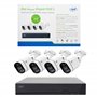 Kit de vidéosurveillance POE PNI House IPMAX POE 5, NVR avec 4 Ports POE et 4 caméras-IP 5MP