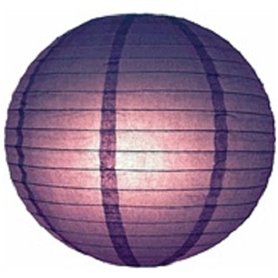 5 lanternes ignifuges violettes de 75 cm - Résistant au feu