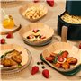 100 Pièces 20cm Papier Sulfurisé pour Air Fryer