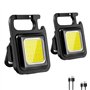 YiYFiT Lot de 2 mini lampes portables - Petite lumière rechargeable - 800 lumens - COB - Mini lampe de poche - Étanche - Porte-c