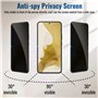 [2 Pièces] Anti-Espion Verre Trempé pour Samsung Galaxy S22 Plus, Protecteur D'écran de Confidentialité, 9H Dureté Film Protecte