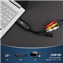 August VGB100 Enregistreur Convertisseur de Vidéo / Audio AV - Carte de Capture Vidéo Clé USB 2.0 – Câble de Transfert RCA vers 