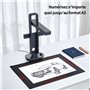 CZUR Aura Pro Scanner de Livres Portatile A4, Scanner de Documents Taille de Capture A3, 13 Megapixles, OCR Multilingue, Compati