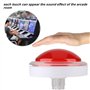 Bouton de Jeu, Bouton de Cassette 3D en Coque de Cristal Acrylique, 100MM LED Light Lamp Big Round Arcade Video Game Push Button