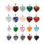 Reccisokz 20 pièces en Forme de cœur Pendentifs Pierre Chakra Perles DIY Cristal Charms