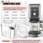 Skyearman Lot de 4 Récipients à Crème Glacée de Rechange pour Ninja Creami Deluxe NC501/NC500 Series, 680ML pour Accessoires Nin