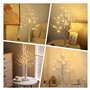 Lot de 2 Arbre Lumineux LED, 60cm/2ft Lumières de Bouleau avec 24 LEDs Lumières d'arbre de Noël,USB/Batterie Arbre Lumineux en B