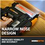 WORX Cloueuse à batterie 20 V - 18 GA PowerShare | WX842.9 | Clous de 1,2 mm et jusqu'à 50 mm de long