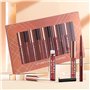 Skynest Ensemble de maquillage crayon à lèvres et rouge à lèvres, 6 rouges à lèvres liquides mats veloutés + 6 crayons à lèvres 