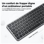 iClever Clavier Bluetooth, Clavier sans Fil Rechargeable USB-C, Multi-dispositifs avec 3 Canal Bluetooth, Compatible Apple macOS