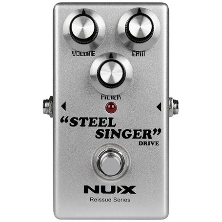 Nux Pédale d'overdrive analogique type ampli à lampes NUX-STEEL-SINGER