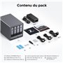 UGREEN NASync DXP4800 Plus, NAS de Bureau 4 Baies, processeur Intel Pentium Gold 8505 5 cœurs, 8 Go de RAM DDR5, SSD 128 Go, 1 x
