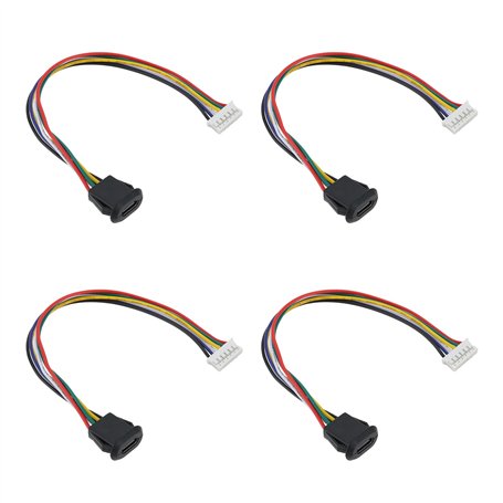 The Lord of the Tools Lot de 4 câbles terminaux étanches USB-C vers 6 broches pour connecter des appareils mobiles