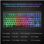 Rii RK104 Clavier Gamer Filaire rétroéclairage Clavier AZERTY de 2 Zones Compact de 87 Touches pour Ordinateur de Bureau pour PC
