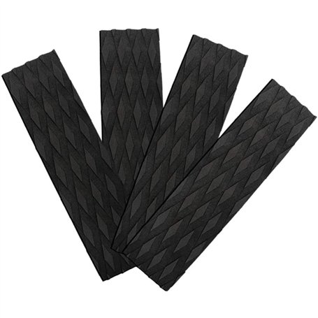 LIZHOUMIL 4 pièces Planche de Surf Traction Pads Eva Surf Skimboard Deck Anti-dérapant Avant Queue Pad pour Kiteboard Noir