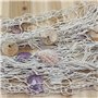 LIZHOUMIL Filet de pêche en corde de chanvre méditerranéenne - Décoration murale - 1 x 2 m - Beige avec coquillages