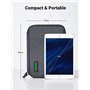 UGREEN Sac Rangement Câble Électronique de Voyage Multifonctionnel Sacoche Protection Antichoc, 2 Couches, pour Tablette Chargeu
