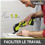 SnapFresh Outil Multifonction sans fil 20V Multitool Multi-cutter Scie Oscillante avec 6 vitesses 5000-18000 OPM, angle d'oscill