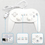 OSTENT Manette classique Filaire Pro Gamepad Joystick pour Console de jeux vidéo pour Wii Remote, Couleur Blanc